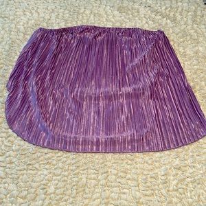 Strapless, high-low top.